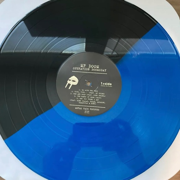 MF Doom Operation Doomsday 2014 Reissue Blue/Black Split Color Vinyl MF-90 ST-02 - Picture 3 of 5